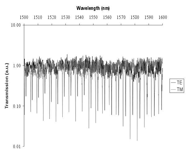 Measurement of the pass port of 20 um radius disk