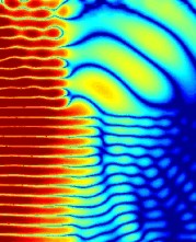 Calculated field profiles in an airpost VCSEL